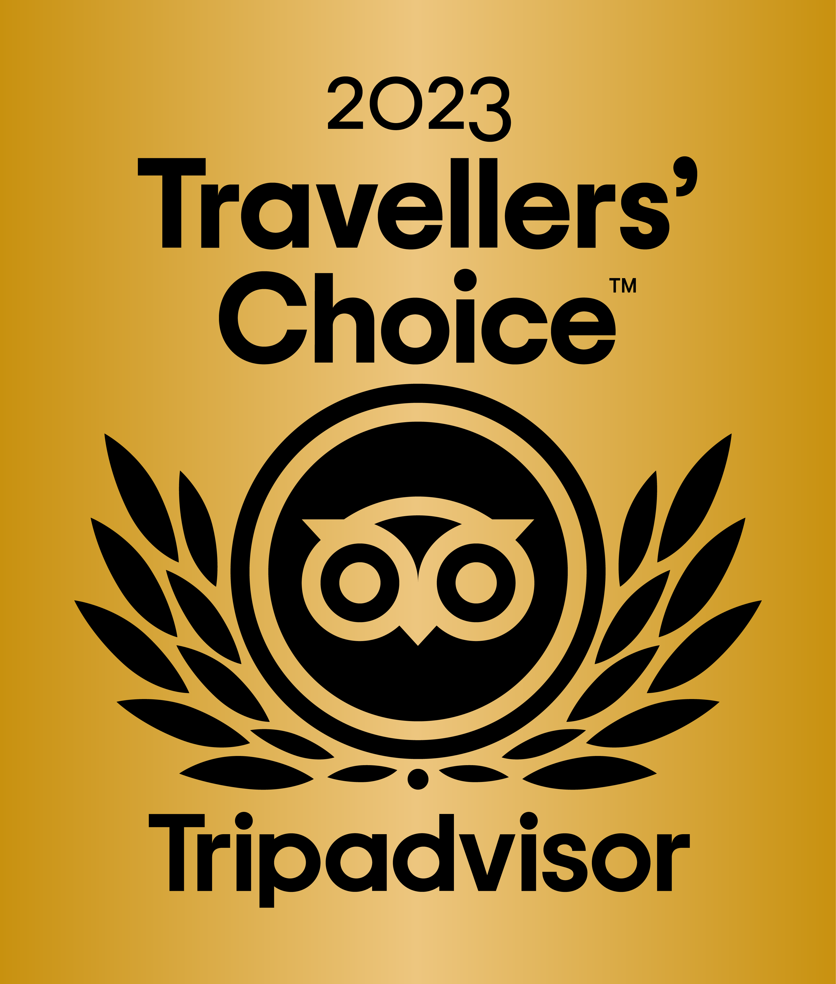 Tripadvisor 2023 Travel Choice Gold Logo