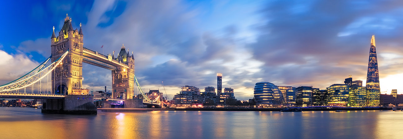 Tower Bridge, located in London, UK.