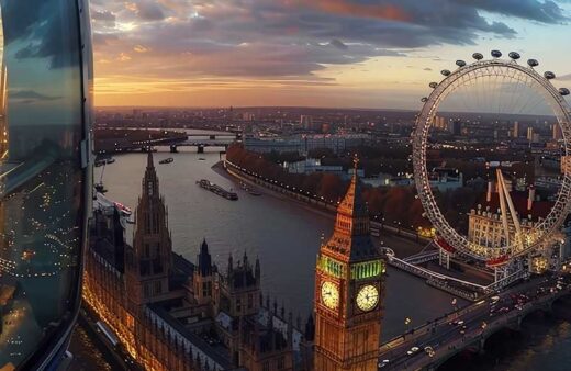 Tower Bridge, located in London, UK.