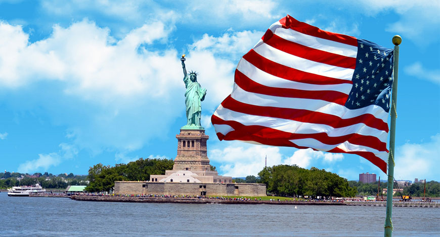 Liberty Island in Manhattan, New York, U.S.